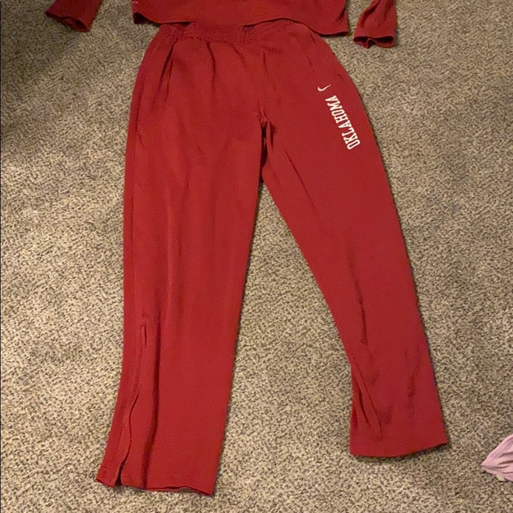 OU warm up pants (medium) and pullover (large)